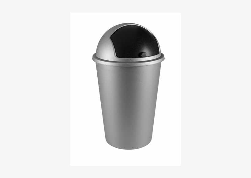Garbage Can, Silver - Steel, transparent png