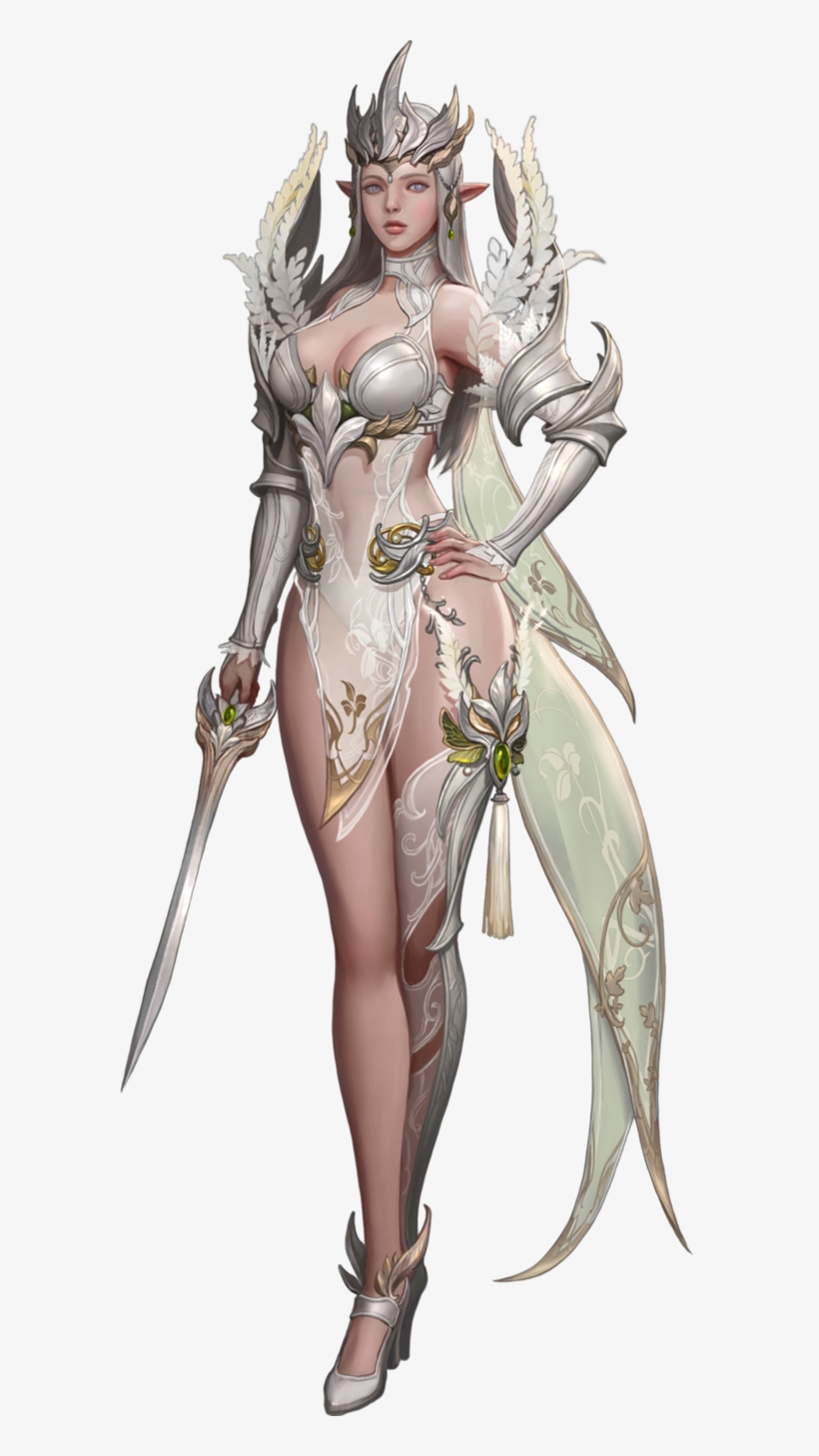Elf Warrior Render, transparent png