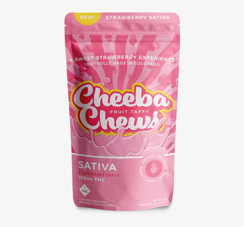 100mg Thc - Cheeba Chew Strawberry Sativa, transparent png
