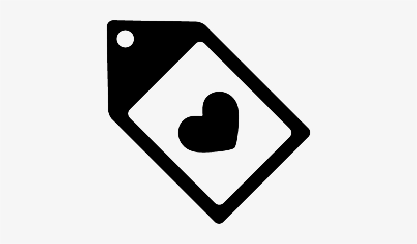 Price Tag With Heart Vector - Tag With Heart Png, transparent png