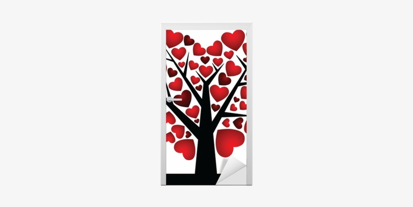 Valentine Tree With Love Heart, Vector Illustration - Vector Graphics, transparent png