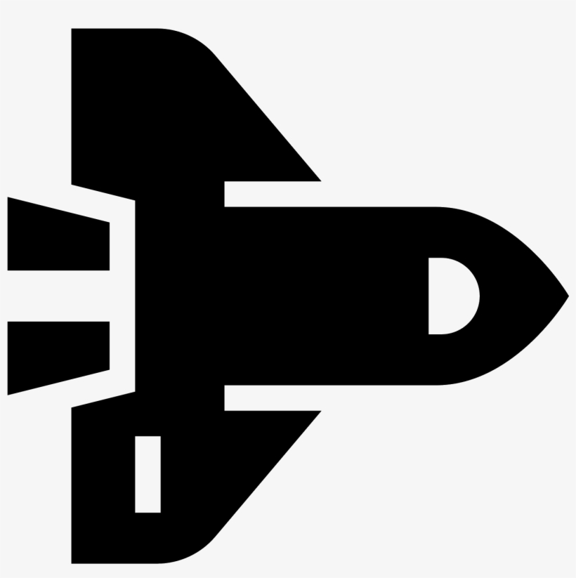 Space Shuttle Filled Icon - Missile, transparent png