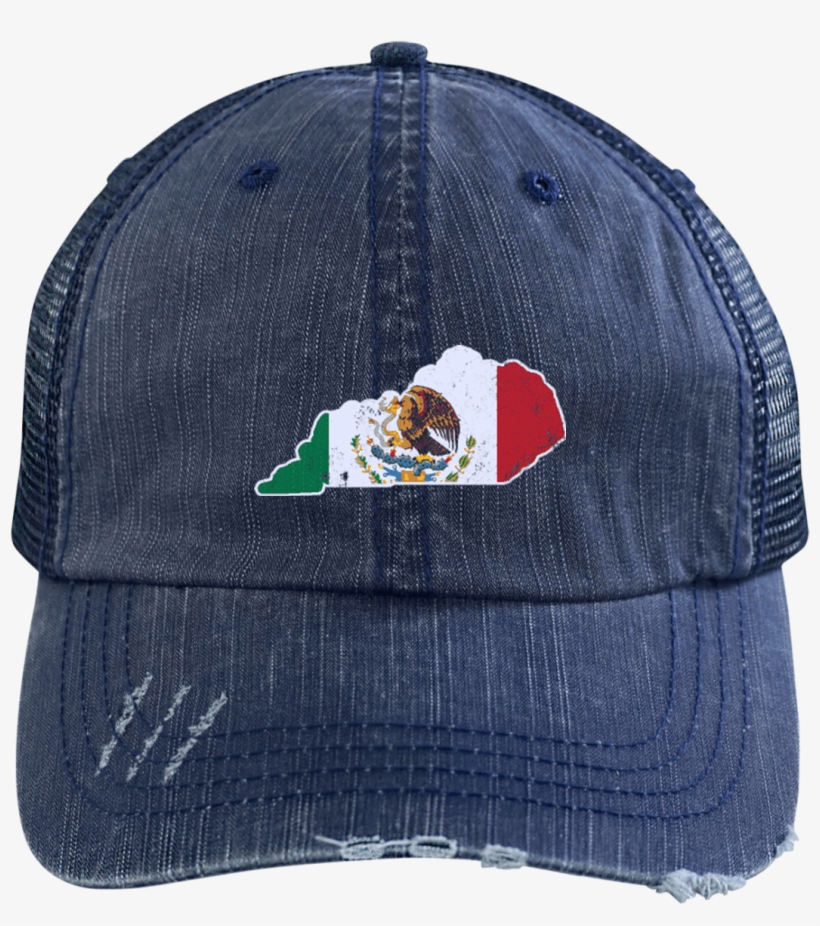 Kentucky Mexican Flag Hat Mexico Flag Hat - Audi Distressed Unstructured Trucker Cap, transparent png