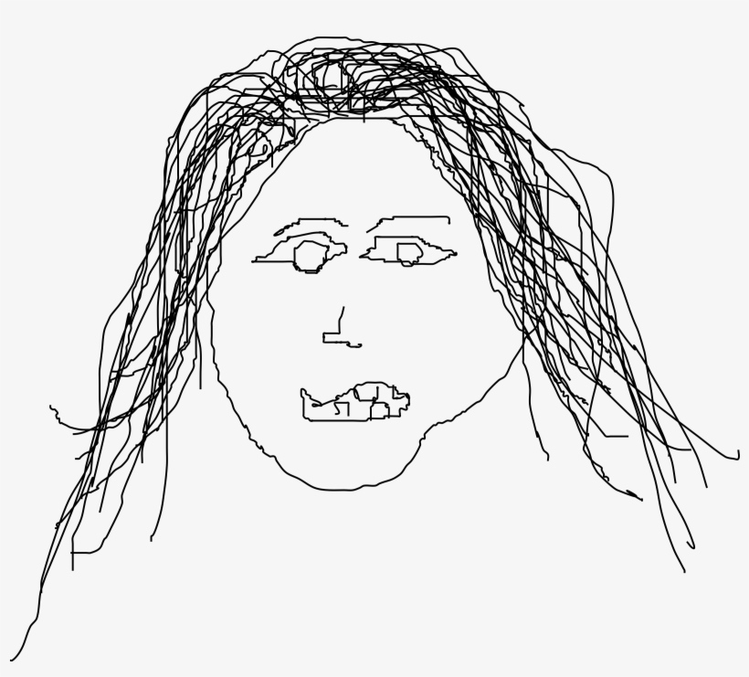 This Free Icons Png Design Of Scary Lady - Sketch, transparent png