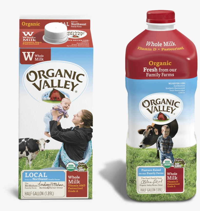 Organic Valley Milk Packaging - Organic Valley Half Gallon, transparent png