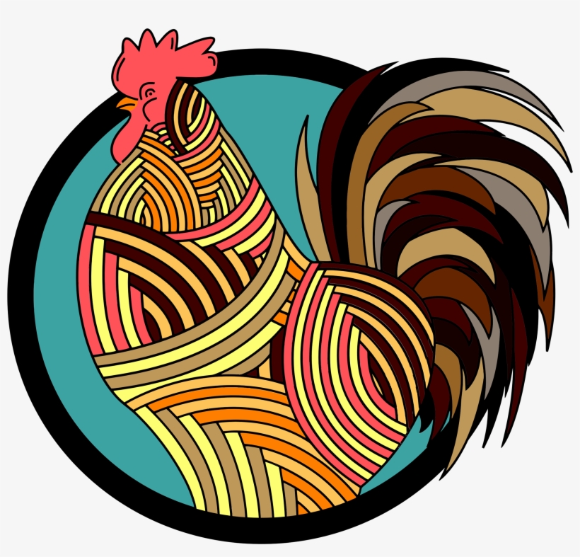 This Free Icons Png Design Of Colorful Rooster - Seni Gambar Ayam, transparent png