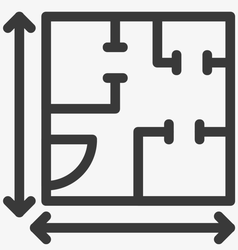 Blueprint With Square Feet Measurements Icon Sq Ft Icon Png