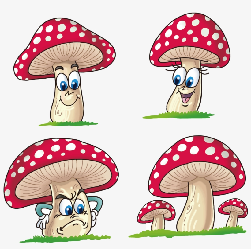 Banner Black And White Stock Alice Drawing Mushroom - Imagen De 8 Hongos Animado, transparent png