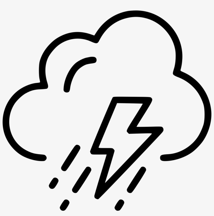 Cloud Lightening Rain Storm Comments - Icon, transparent png