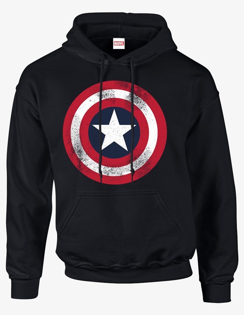 Marvel Avengers Assemble Captain America Distressed - Star Wars Hoodies, transparent png