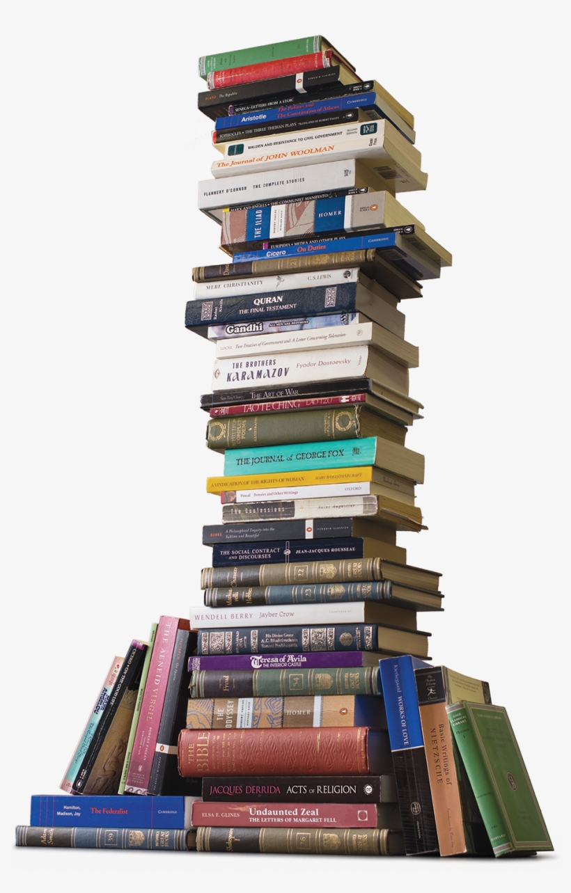 A Stack Of Great Books - Book, transparent png