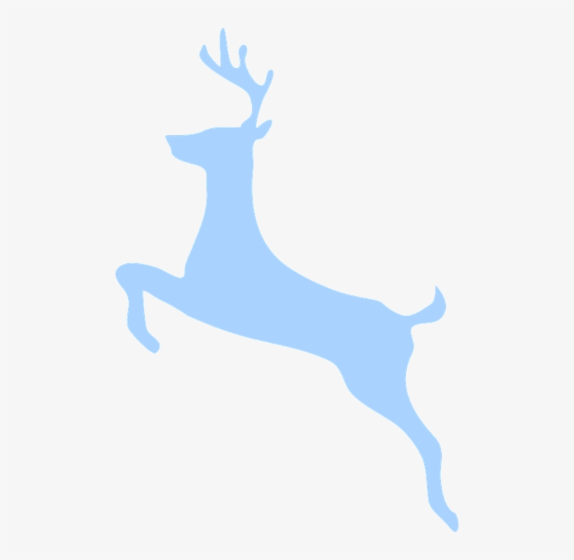 Deer, Jumping, Silhouette, Blue, Isolated, Wildlife - Deer In Blue, transparent png