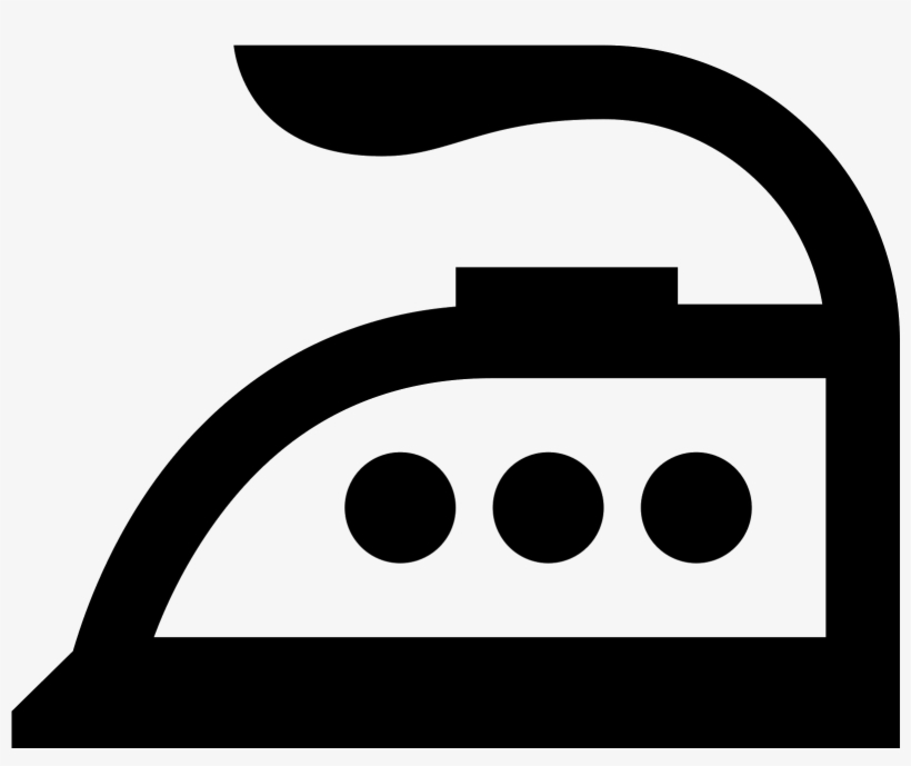 This Is A Black And White Outline Of A Simple Iron - Iron Icon Png, transparent png