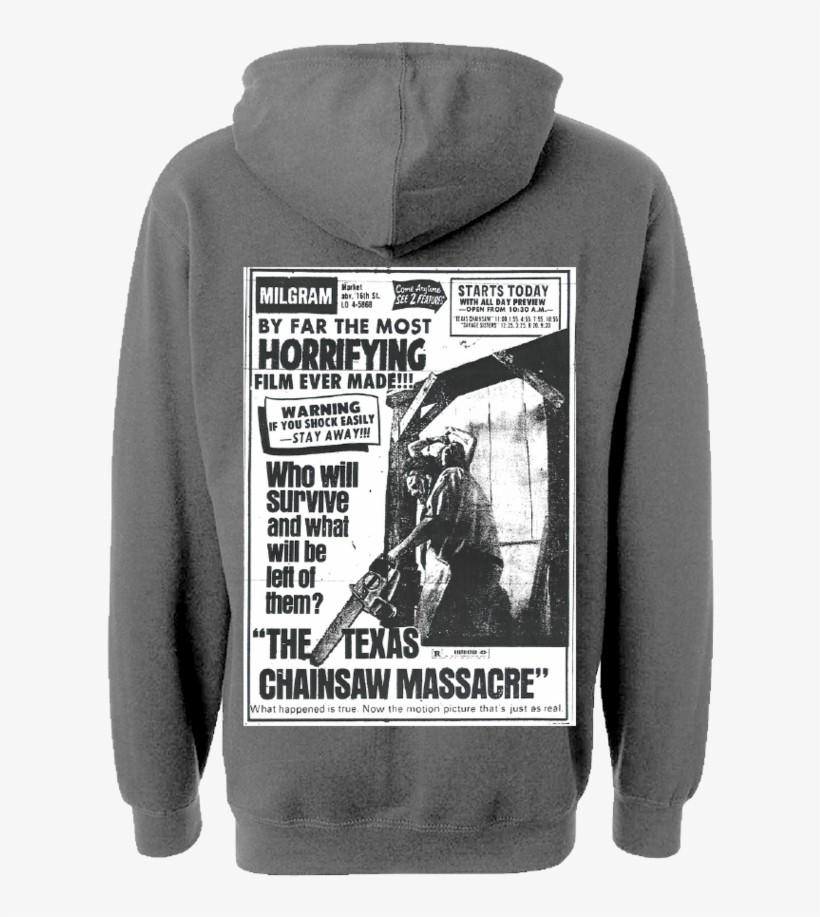 Image Of Travis Scott Rare Halloween Hoodie Grey /texas - Texas Chainsaw Massacre, Gunnar Hansen, 1974, transparent png