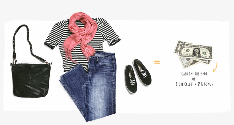 For The Items We Keep, We'll Give You Cash On The Spot - Store Clothes Png, transparent png