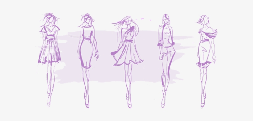 Fashion Design - Sketch Models, transparent png
