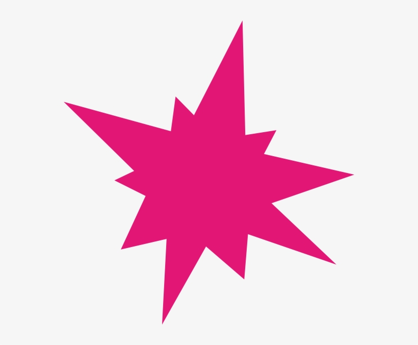 Burst Clipart - Pink Star Burst Png - 570x596 PNG Download - PNGkit