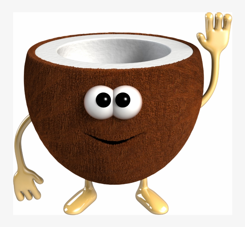 Funny Stickers Fruits And - Noix De Coco Rigolote, transparent png