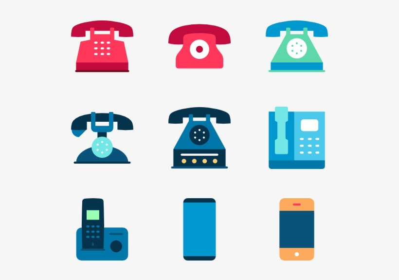 Phone Icon Set - Telephone Set Icon, transparent png