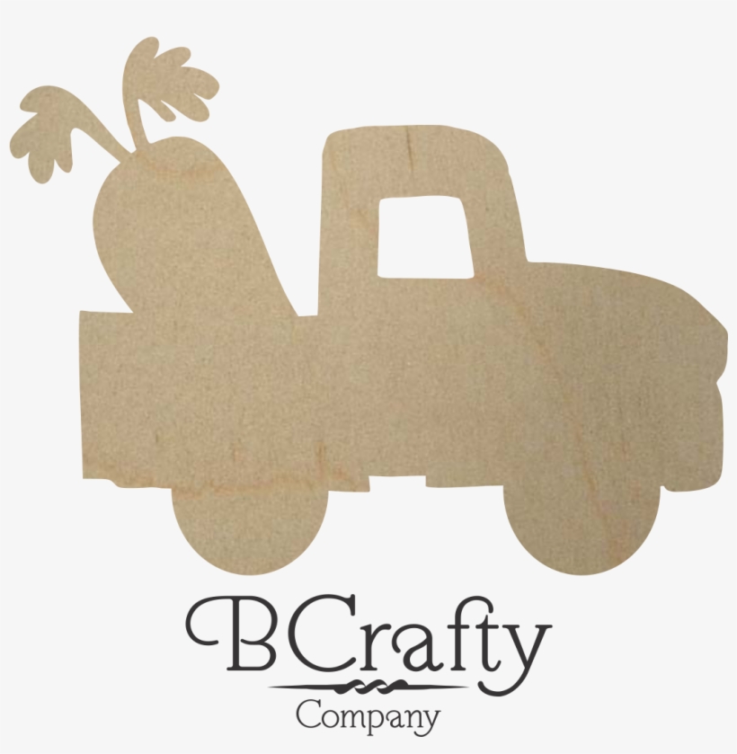 Wooden Truck W Carrot Cutout - Easter, transparent png