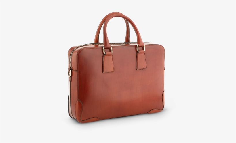 Italian Leather Briefcase With Shoulder Strap-brandy - Padded Laptop Bag Briefcase By Filson, transparent png