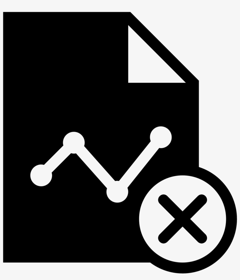 Delete Graph Report Filled Icon - Icon, transparent png
