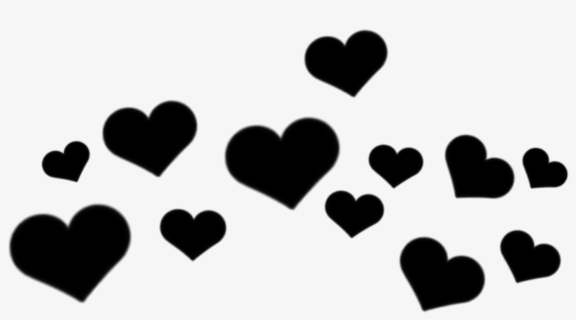 Crown Heart Hearts Black Tumblr Sticker Png Heart Png - Heart, transparent png