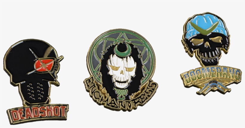 Lapel Pin Set - Suicide Squad Lapel Pin Set 1 (boomerang, Deadshot,, transparent png