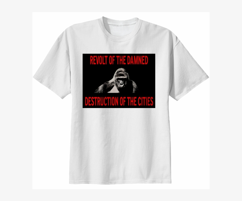 Shop Harambe Revolt Cotton T-shirt By Frogtwitterhq - Catrina Sugar Skull New T Shirt S M L Xl 2x 3x 4x 5x, transparent png