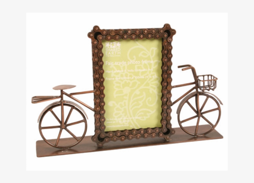 Bike Chain Frame With Bike 4"x6" Photo - Bicycle, transparent png