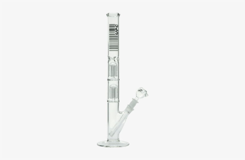 Straight Tube Double Percolator Bong By Upc - Inch, transparent png