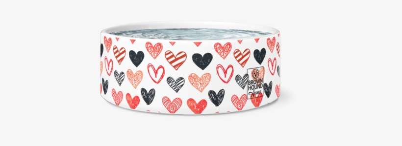 Hand Drawn Hearts Dog Bowl - Adesivo Papel De Parede Yes Love Gold - Ap035, transparent png