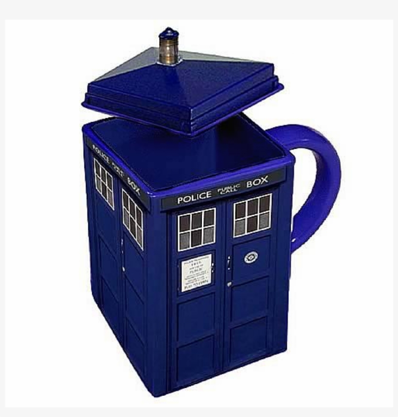 More Views - Doctor Who - Tardis Mug With Removable Lid, transparent png