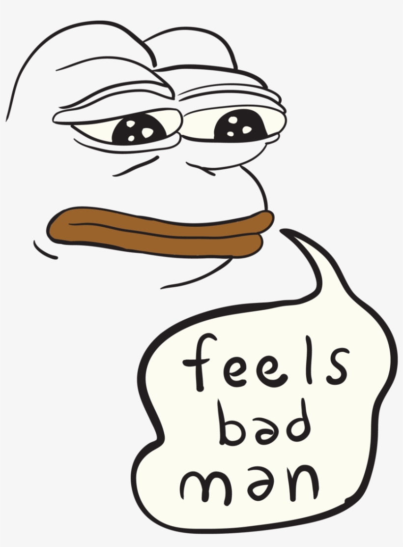 Feels Bad Man Mens Shirt Geektees Artist Shop Png Feels - Pepe The Frog Feelsbadman, transparent png