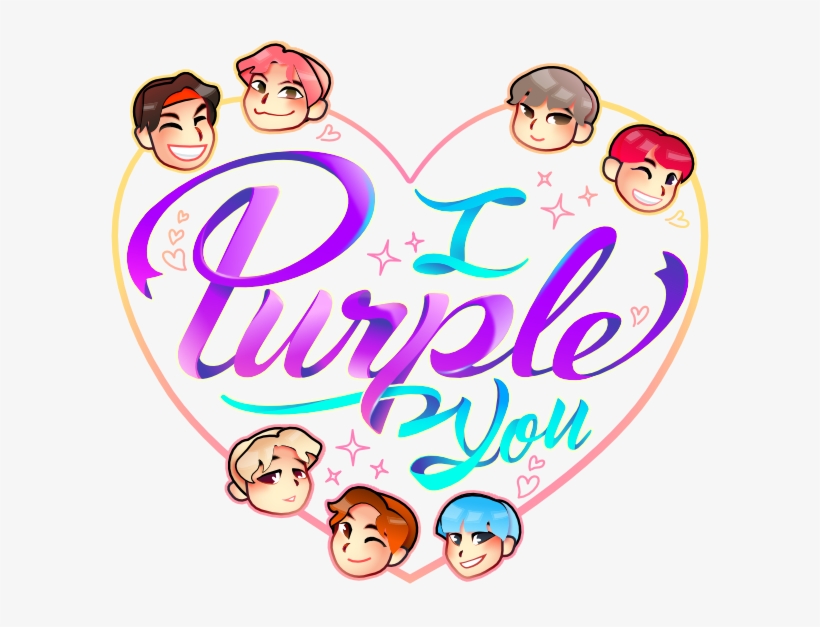 "i Purple You" T-shirt Design - Design, transparent png