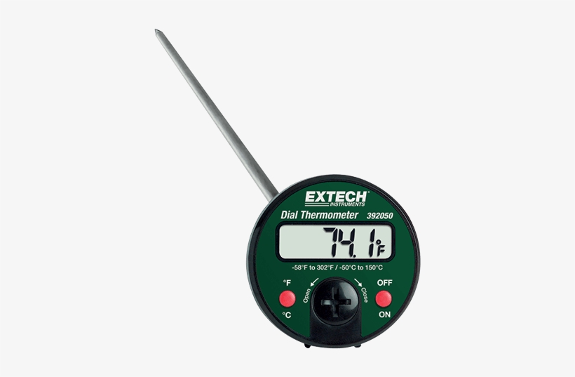 Contact Thermometers - Extech 392050 Penetration Stem Dial Thermometer, transparent png