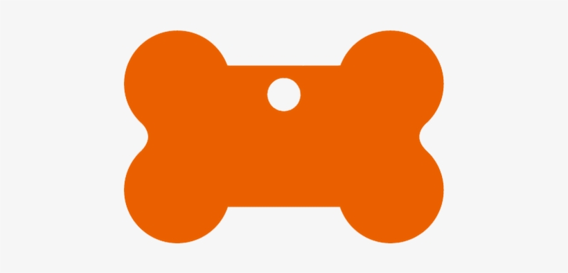 Orange Bone Shaped Pet Tag - Pet Tag, transparent png