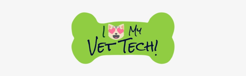 I Love My Vet Tech Dog Bone Car Magnet - Dog Bone Car Magnet, transparent png
