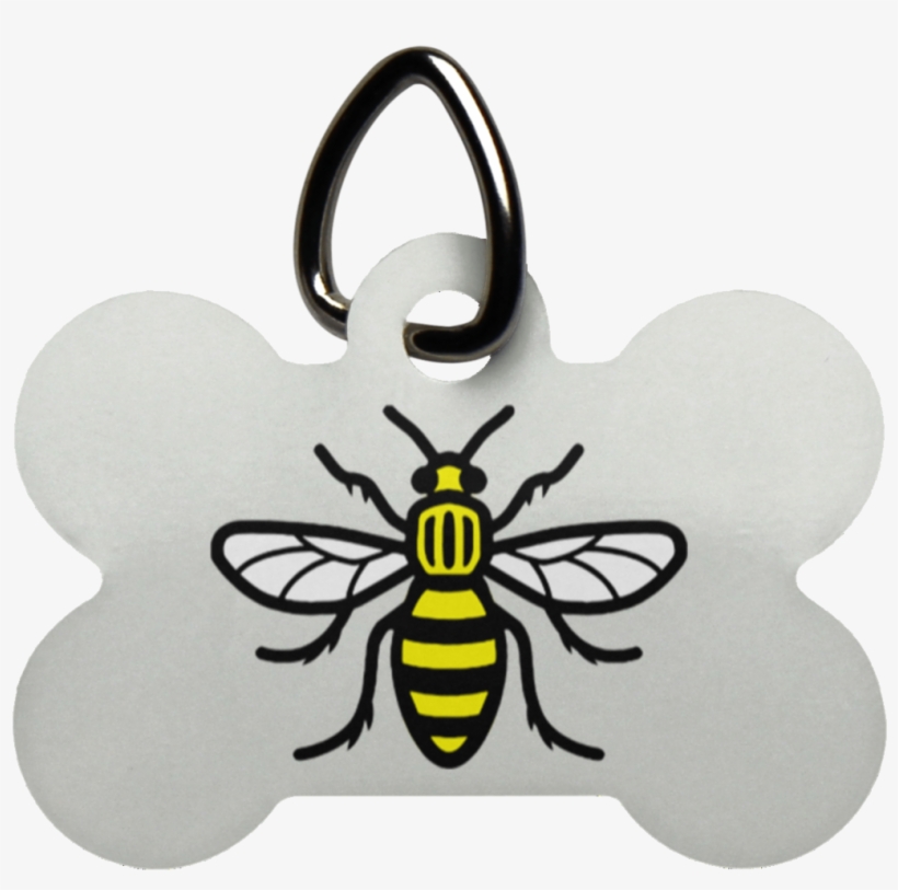 Manchester Bee Dog Bone Pet Tag - One Love Manchester Bee, transparent png