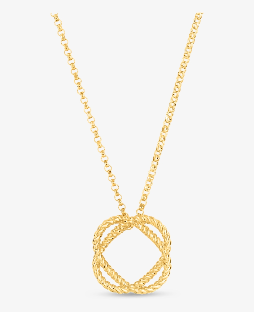 Roberto Coin Barocco 18k Yellow Gold Circle Pendant - Pendant, transparent png