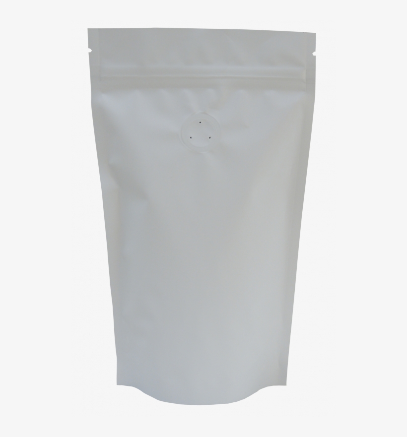 150g Stand Up Pouch With Zip And Valve, Matt White - Stand Up Pouch Cutter, transparent png
