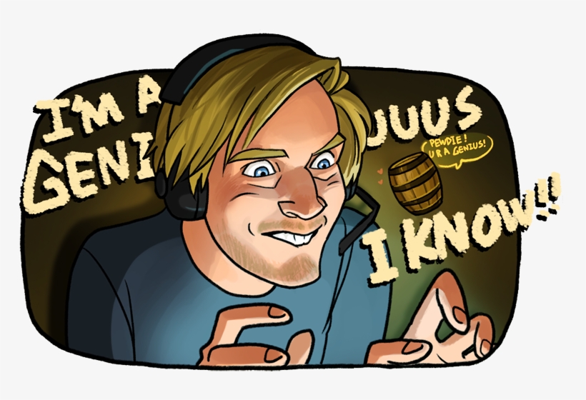 Pewdiepie By Hallpen - Fan Art, transparent png
