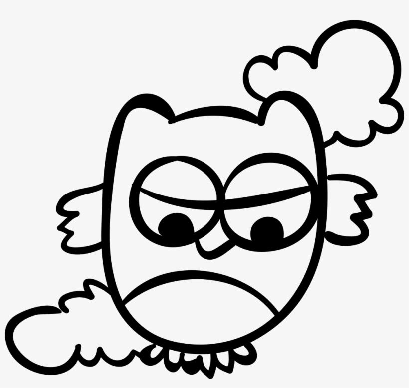 Owl And Clouds Comments - Owl, transparent png