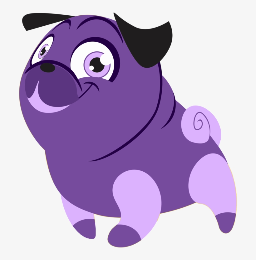 Pug Bulldog Pet Toy Dog Snout - Cartoon Purple Dog, transparent png