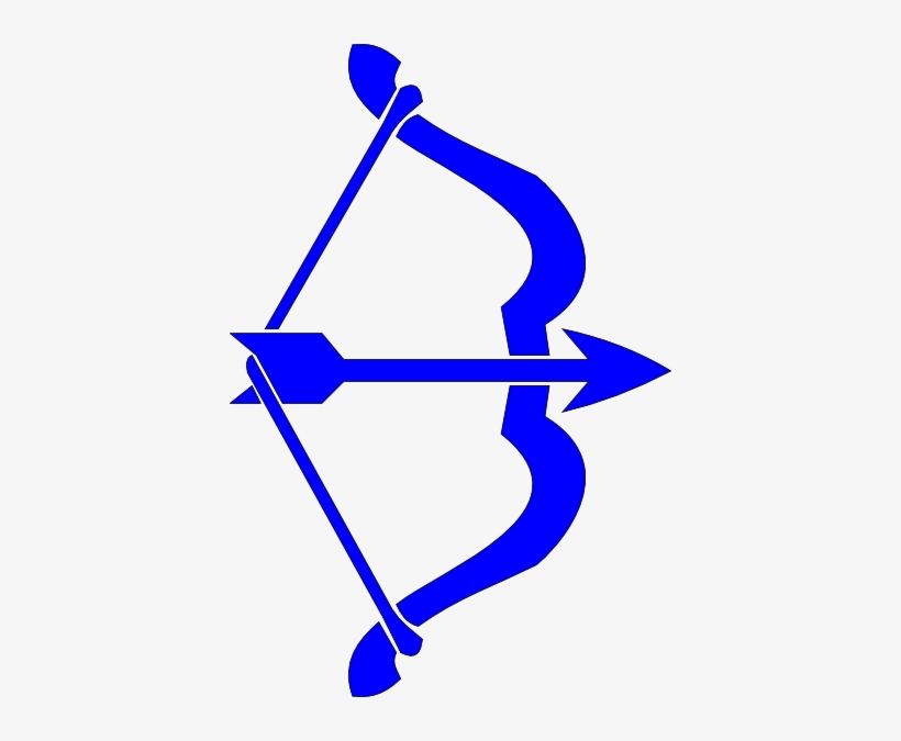 Royal Blue Bow And Arrow Svg Clip Arts 402 X 595 Px, transparent png
