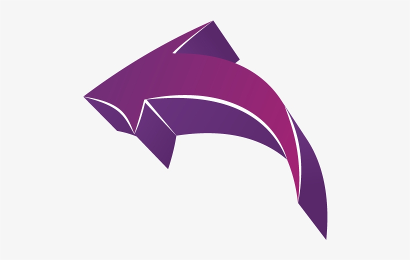 Curved Arrow Clip Art - Purple Arrow Transparent Background, transparent png