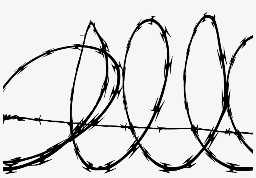 Barbed Wire Chain-link Fencing Barbed Tape Fence - Barb Wire Png, transparent png