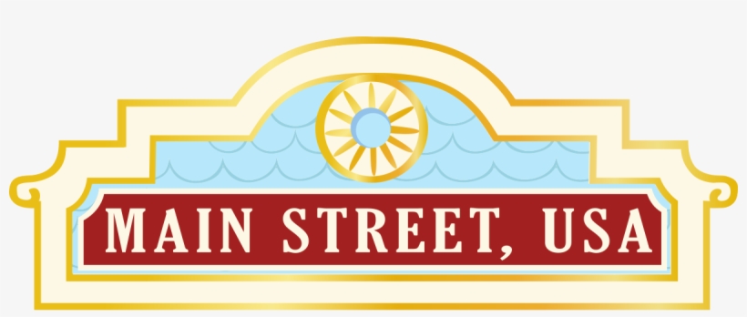 Disneyland Clipart Anaheim Disneyland Logo - Magic Kingdom Main Street Logo, transparent png