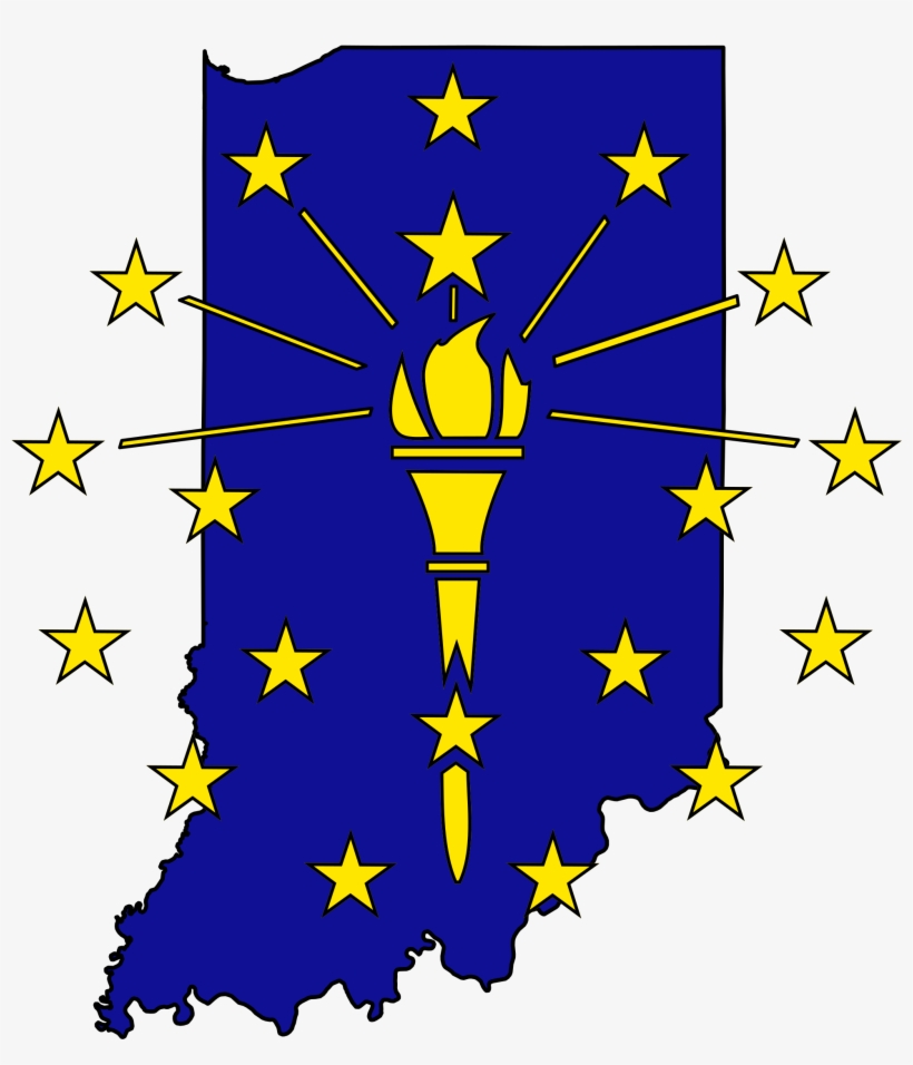 Open - Indiana State Flag Logo, transparent png