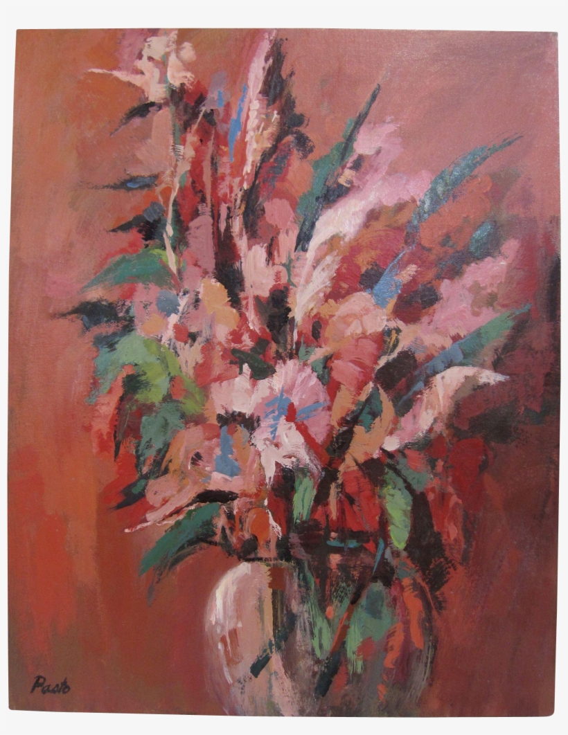 Sammy Pasto Original Expressionist Pink Floral Still - Pasto, transparent png